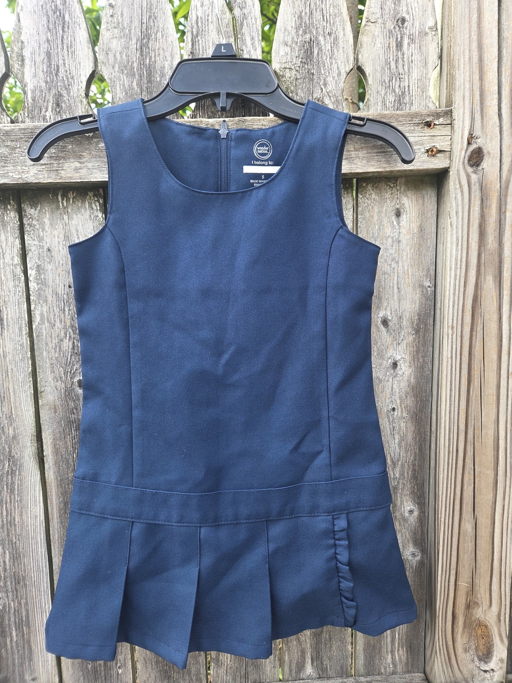 wonder nation Navy Sleeveless Pleated Jumper Dress